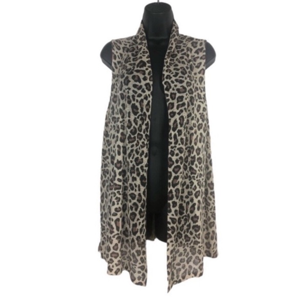 C est. 1946 Lightweight Leopard Animal Print Vest Women’s Size Medium - Picture 1 of 9